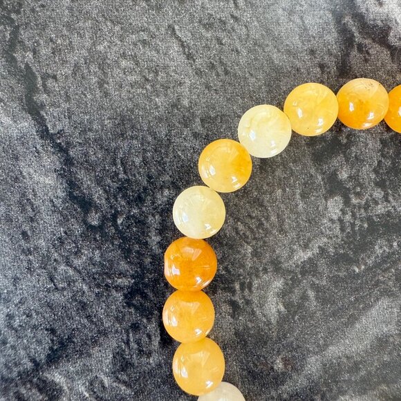 Golden Calcite Energy Bracelet 6.5 inch Natural Stone Beaded Stretch 8mm Beads - Picture 6 of 10